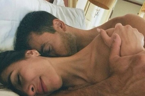 Couple sharing an intimate moment